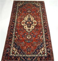 ANTIQUE HAND KNOTTED PERSIAN MALAYER RUNNER