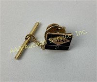 10k gold Rollins service pin - only the top is