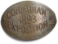 1893 Elongated Penny   Columbian Exposition