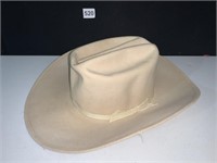 ROCKMOUNT 100% WOOL HAT, TAN, SOME SLIGHT STAINS