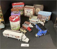 Advertising Hershey Chocolate Tins, Cars/Trucks.