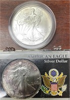 1999 and 2007 American Silver Eagle (UNC)