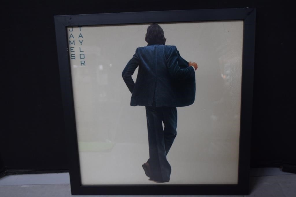 Framed LP Album & Cover, James Taylor