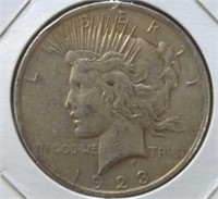 Silver 1923 peace dollar