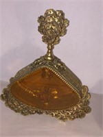 VINTAGE ORMOLU FILIGREE PERFUME BOTTLE