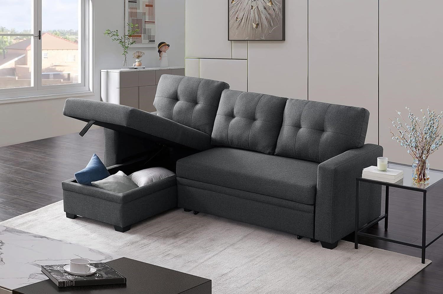 Storage Chaise for Sectional Sofa.
