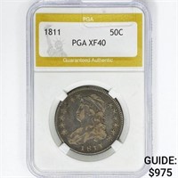 1811 Capped Bust Half Dollar PGA XF40