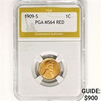 1909 Wheat Cent PGA MS64 RED