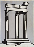 Roy Lichtenstein "Temple" 1964 Signed