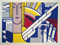 Roy Lichtenstein Modern Art Poster, Signed