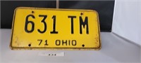 1971  Ohio License Plate