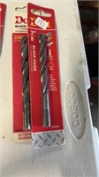 2 New black Oxide Drill bits