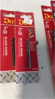 2 New black Oxide Drill bits