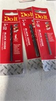 2 New black Oxide Drill bits