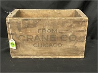 CRANE COMPANY CHICAGO WOOD BOX