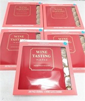 (5) Wine Testing Journal & Wine Glass Charms Set