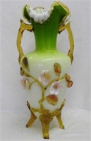 Stevens and Williams 19" vase with fruit