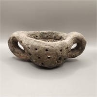 Antique Native clay strainer