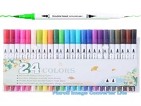 Markers  24 Colors Dual Brush Pens  Fine Point Art