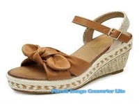 ( Size 10 )Espadrilles for Women  Open Toe Buckle