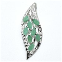 Silver Emerald(0.9ct) Pendant