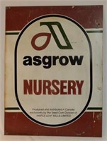 ASGRO NURSERY D/S PAINTED METAL SIGN