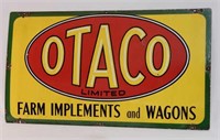 OTACO LIMITED FARM IMPLEMENTS AND WAGONS SSP SIGN