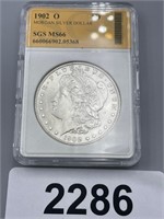 1902 O Morgan Silver Dollar - Graded