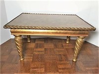 Gold Finish Coffee Table