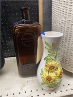 Painted China Vase & Nelson Baker & Co Jug