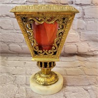 Brass and Marble Base Candle Holder