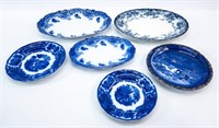COLLECTION OF ENGLISH BLUE AND WHITE CHINA (6)