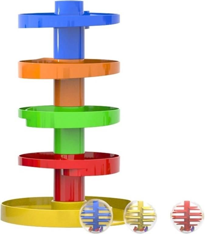 Single Ball Drop Toy for Kids - Spinning Swirl
