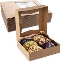 MT Products Kraft Cookie Boxes with Window - S