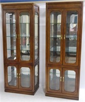 Lovely Matched Pair Curio Cabinets