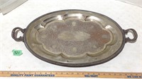 Tarnished Silver On Copper serving Platter