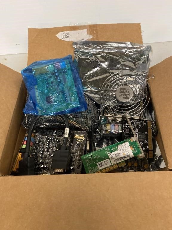 Box of computer parts