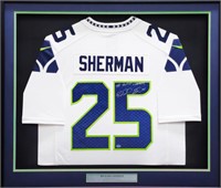 Seahawks Richard Sherman Signed Framed Jersey RS