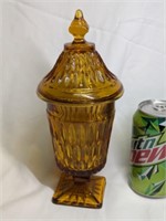 Indiana Glass Pedestal Footed Candy 10" tall