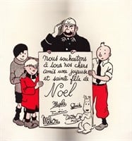 Carte de voeux 1997 Tintin
