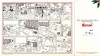 Carte de voeux 1986: Planche du Temple du soleil