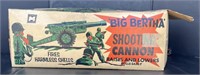 (E) “Big Bertha” Toy Cannon. 23 x 11 x 9 inches.