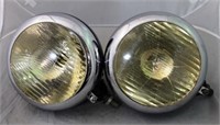 Pair Vintage "Bullet" Style Headlights (2pc)