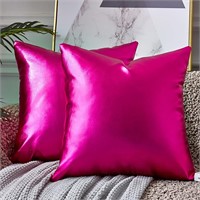 EUCIOR Hot Pink Throw PillowDecorative Pillow Case