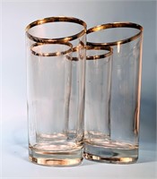 Gold Trimmed Drinking Glasses