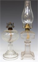 Two Glass Fluid Lamps
