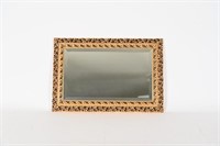 Vintage Gold Accent Framed Beveled Mirror