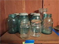 Antique Aqua Ball Canning Jars