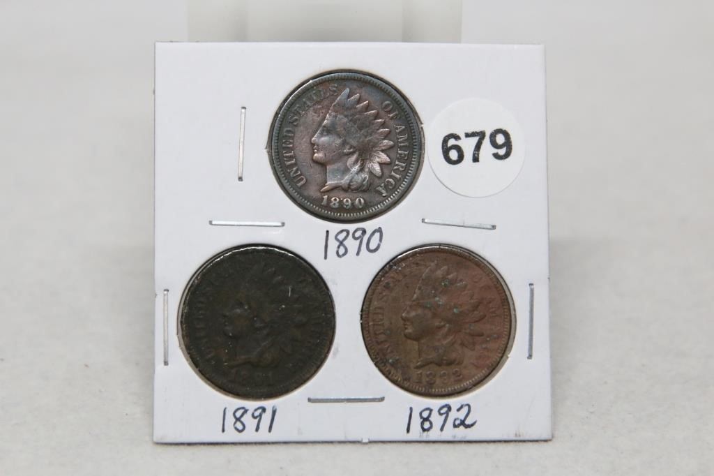 1890,91,92 Cents