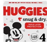 Huggies Snug N Dry Sz 4    148 Count